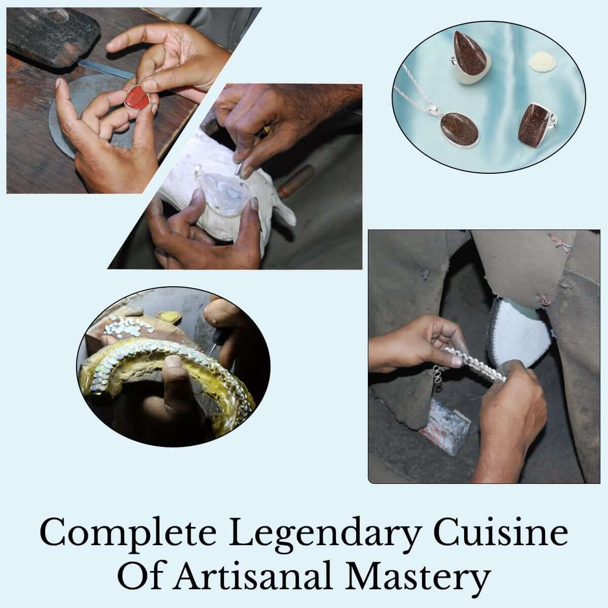 Plating Artisanal Mastery made by Handmade Jewelry garnish with Distinctive Style