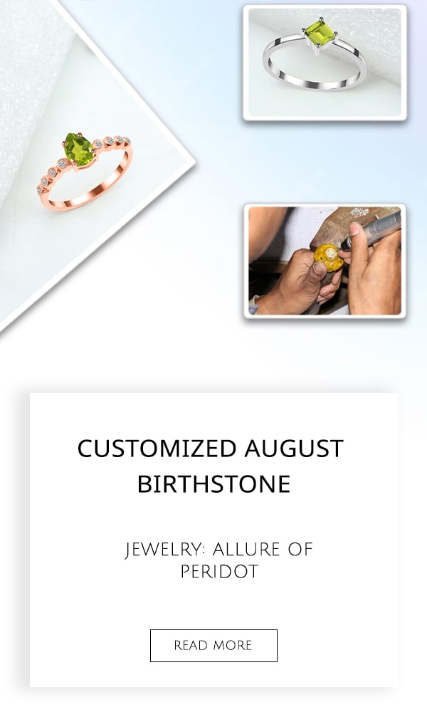 Customized August Birthstone Jewelry