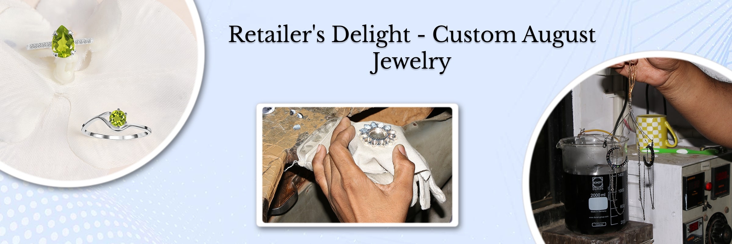 Custom August Birthstone Jewelry for Jewelry Retailers