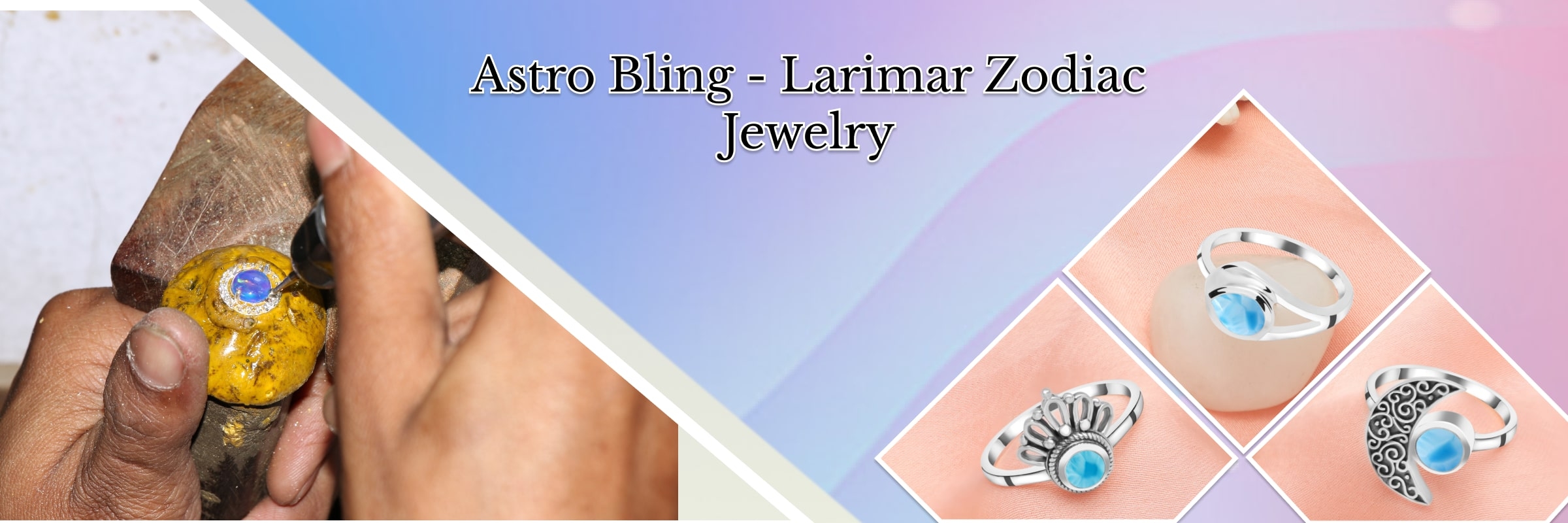 Zodiac Sign Jewelry with Larimar Zodiac Sign Jewelry with Larimar