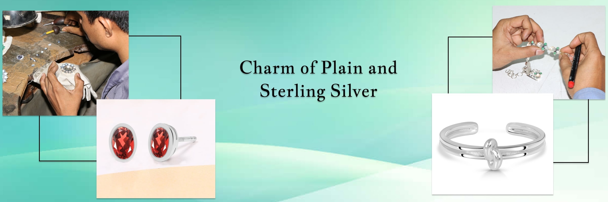 Plain Silver and Sterling Silver Jewelry