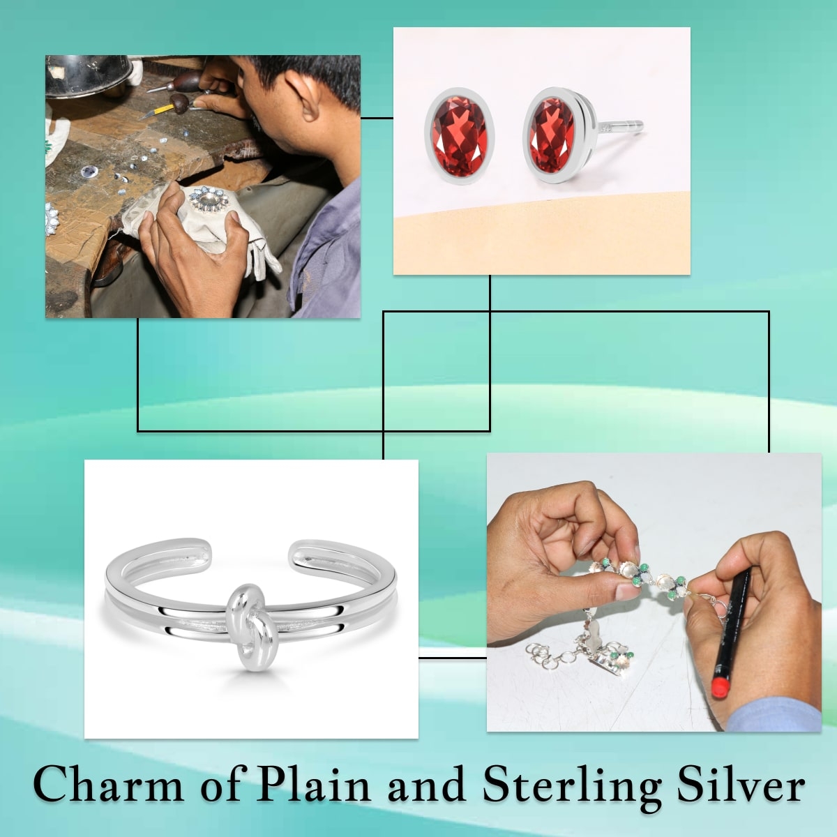 Plain Silver and Sterling Silver Jewelry