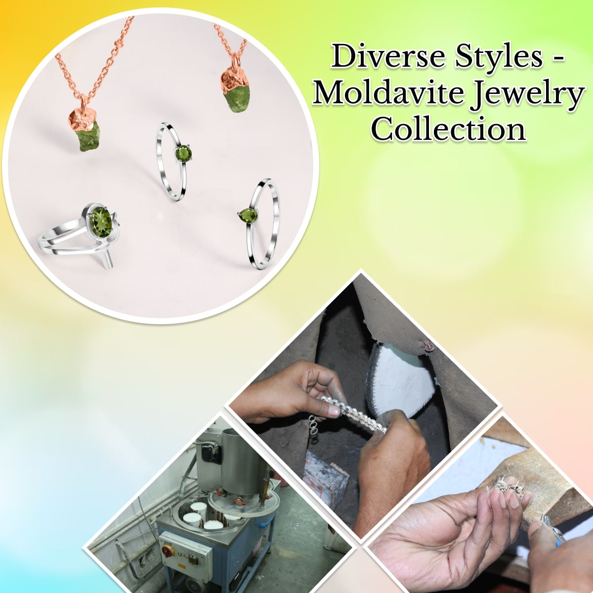 Moldavite Jewelry Varieties