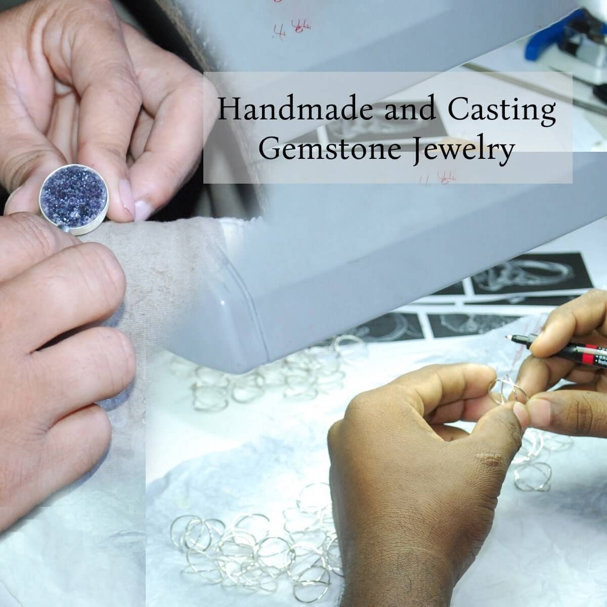 handmade and casting gemstone jewelry manufacturing