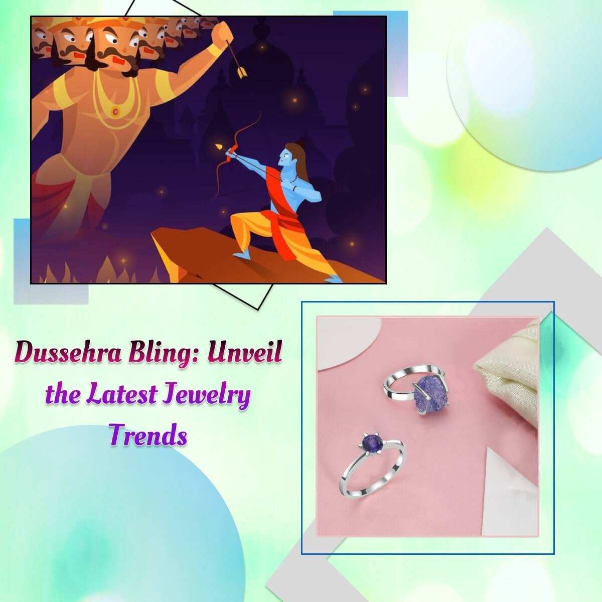 Silver Gemstone Jewelry for Dussehra